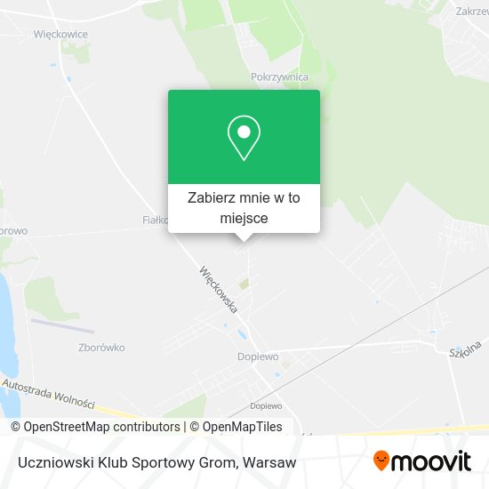 Mapa Uczniowski Klub Sportowy Grom