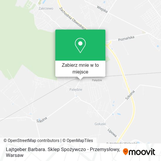 Mapa Lajtgeber Barbara. Sklep Spożywczo - Przemysłowy