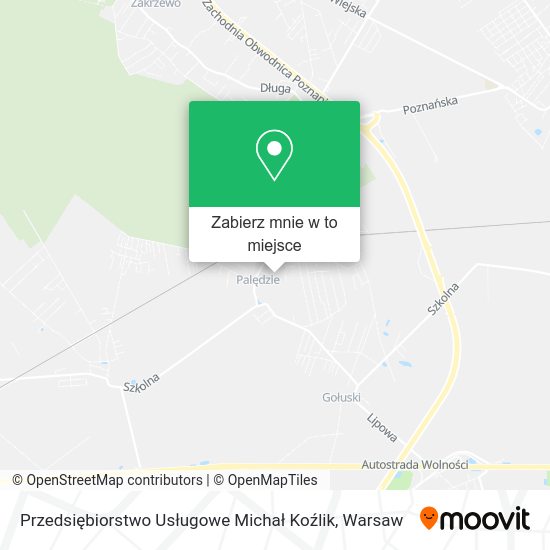 Mapa Przedsiębiorstwo Usługowe Michał Koźlik