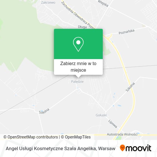 Mapa Angel Usługi Kosmetyczne Szała Angelika