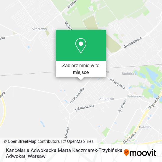 Mapa Kancelaria Adwokacka Marta Kaczmarek-Trzybińska Adwokat