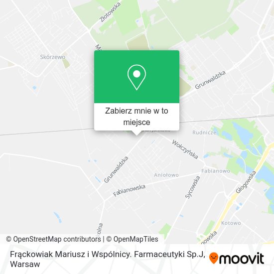 Mapa Frąckowiak Mariusz i Wspólnicy. Farmaceutyki Sp.J