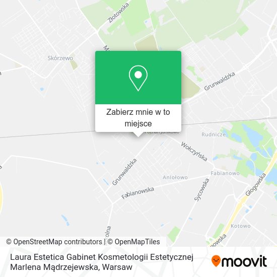 Mapa Laura Estetica Gabinet Kosmetologii Estetycznej Marlena Mądrzejewska