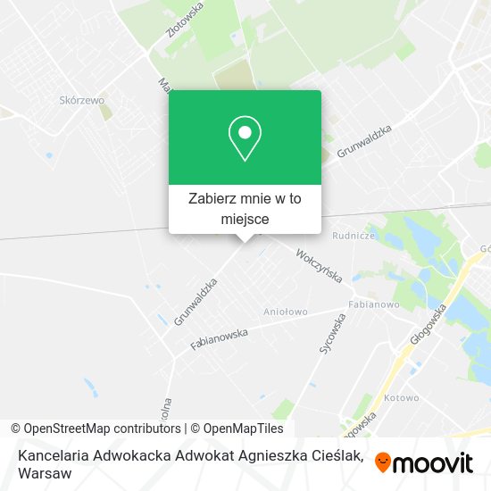 Mapa Kancelaria Adwokacka Adwokat Agnieszka Cieślak