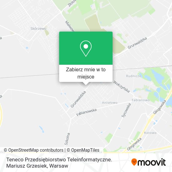 Mapa Teneco Przedsiębiorstwo Teleinformatyczne. Mariusz Grzesiek