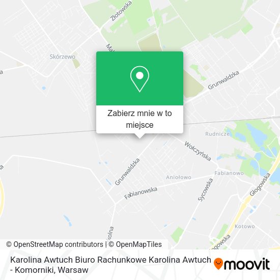 Mapa Karolina Awtuch Biuro Rachunkowe Karolina Awtuch - Komorniki