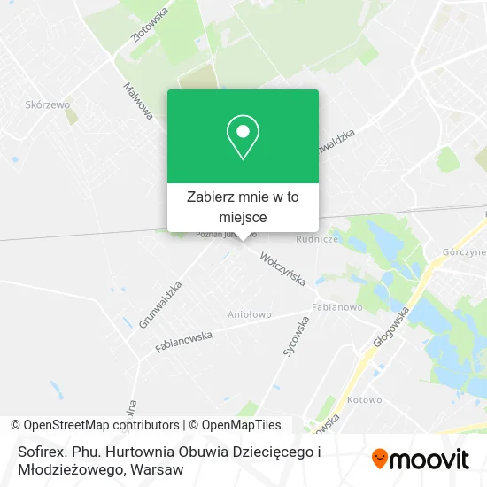 Mapa Sofirex. Phu. Hurtownia Obuwia Dziecięcego i Młodzieżowego