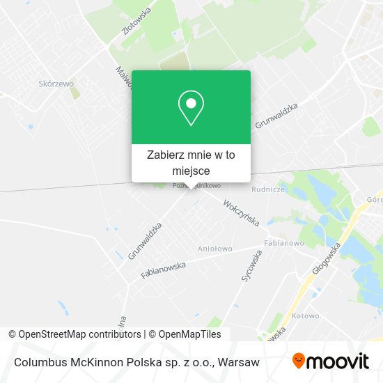 Mapa Columbus McKinnon Polska sp. z o.o.