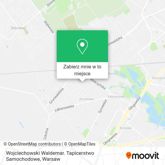 Mapa Wojciechowski Waldemar. Tapicerstwo Samochodowe