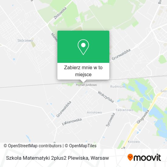 Mapa Szkoła Matematyki 2plus2 Plewiska