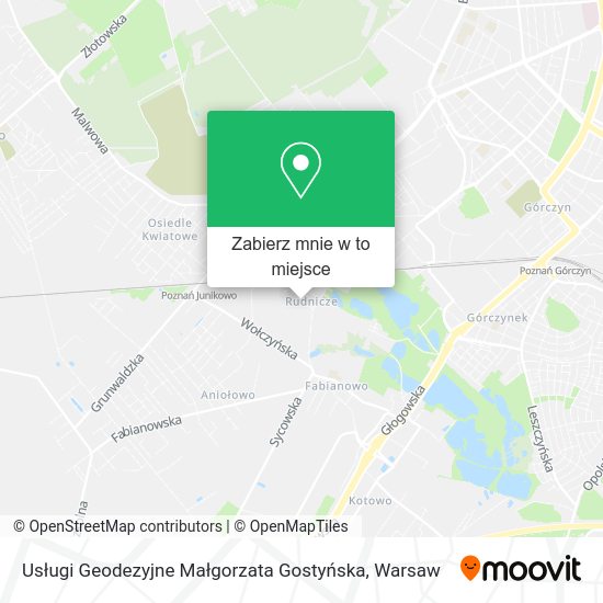 Mapa Usługi Geodezyjne Małgorzata Gostyńska