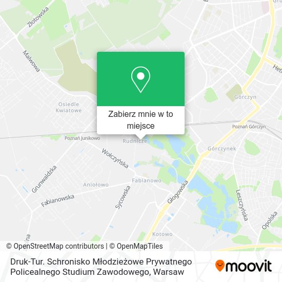 Mapa Druk-Tur. Schronisko Młodzieżowe Prywatnego Policealnego Studium Zawodowego