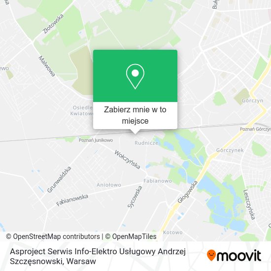 Mapa Asproject Serwis Info-Elektro Usługowy Andrzej Szczęsnowski