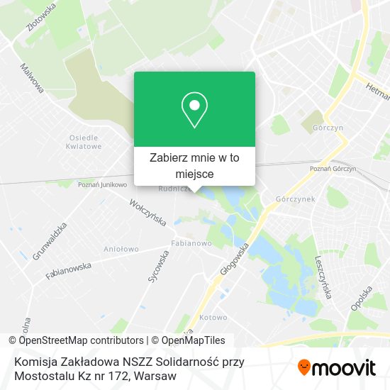 Mapa Komisja Zakładowa NSZZ Solidarność przy Mostostalu Kz nr 172