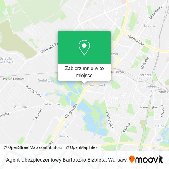 Mapa Agent Ubezpieczeniowy Bartoszko Elżbieta