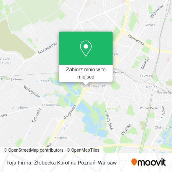 Mapa Toja Firma. Żłobecka Karolina Poznań