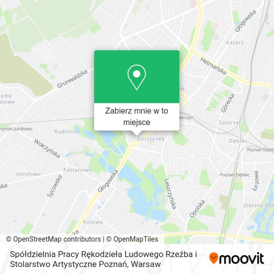 Mapa Spółdzielnia Pracy Rękodzieła Ludowego Rzeźba i Stolarstwo Artystyczne Poznań