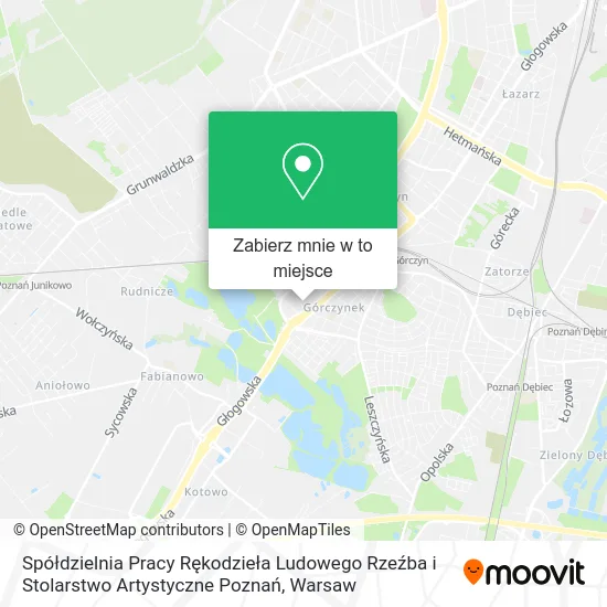 Mapa Spółdzielnia Pracy Rękodzieła Ludowego Rzeźba i Stolarstwo Artystyczne Poznań