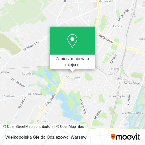 Mapa Wielkopolska Giełda Odzieżowa