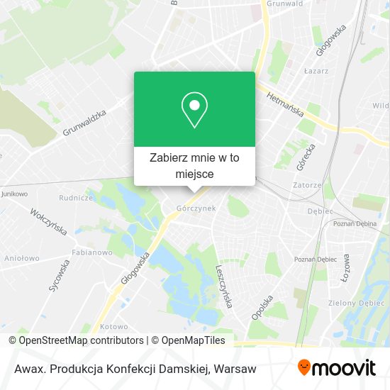 Mapa Awax. Produkcja Konfekcji Damskiej