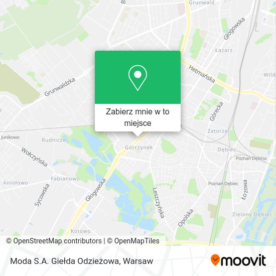 Mapa Moda S.A. Giełda Odzieżowa