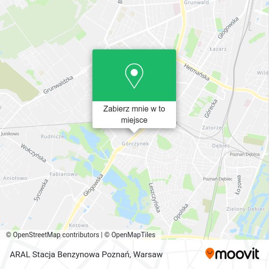 Mapa ARAL Stacja Benzynowa Poznań