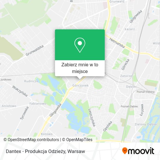 Mapa Dantex - Produkcja Odzieży