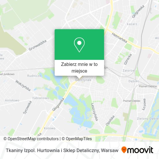 Mapa Tkaniny Izpol. Hurtownia i Sklep Detaliczny