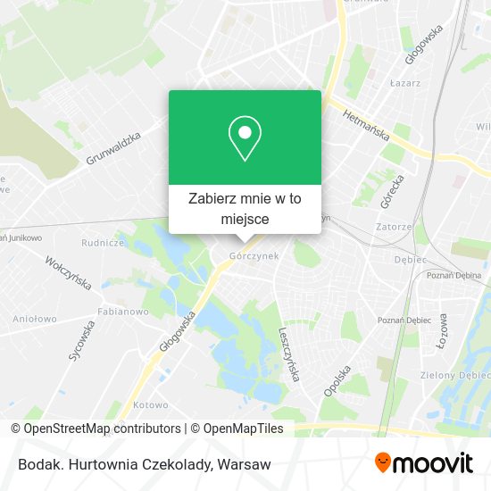 Mapa Bodak. Hurtownia Czekolady