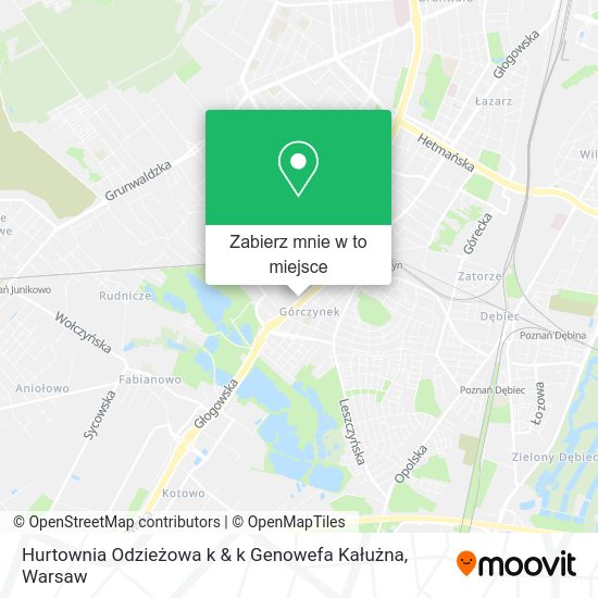 Mapa Hurtownia Odzieżowa k & k Genowefa Kałużna