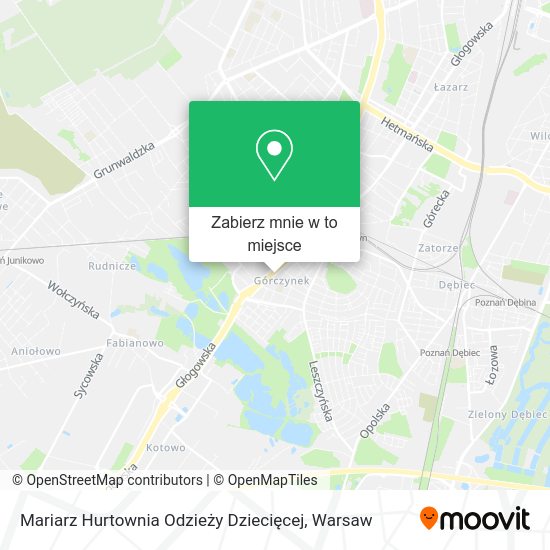 Mapa Mariarz Hurtownia Odzieży Dziecięcej