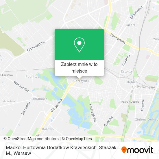 Mapa Macko. Hurtownia Dodatków Krawieckich. Staszak M.