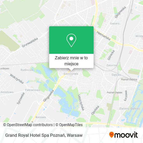 Mapa Grand Royal Hotel Spa Poznań