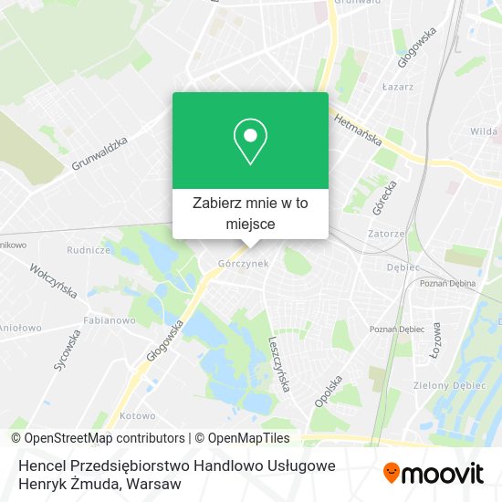 Mapa Hencel Przedsiębiorstwo Handlowo Usługowe Henryk Żmuda