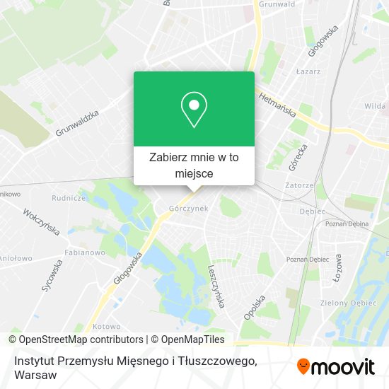 Mapa Instytut Przemysłu Mięsnego i Tłuszczowego