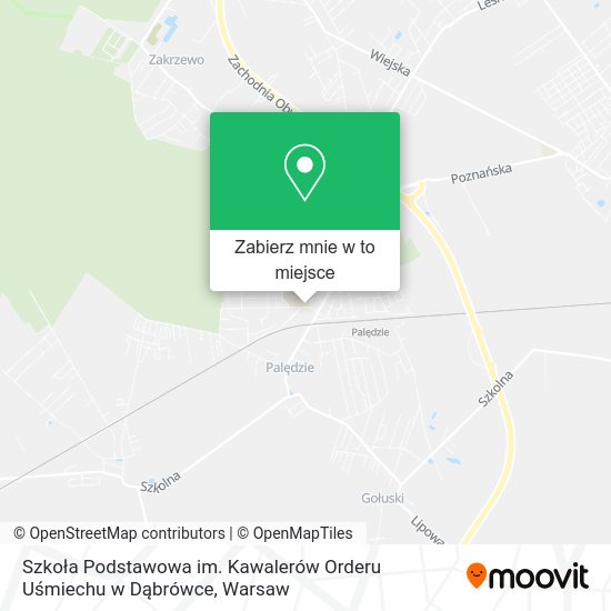 Mapa Szkoła Podstawowa im. Kawalerów Orderu Uśmiechu w Dąbrówce