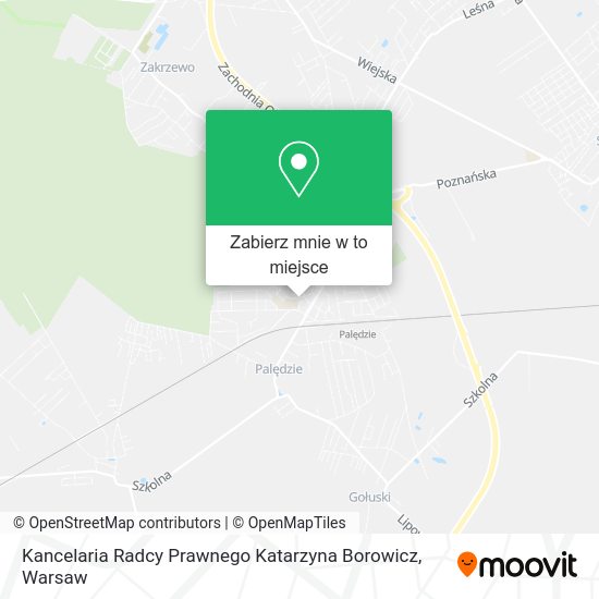 Mapa Kancelaria Radcy Prawnego Katarzyna Borowicz