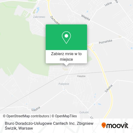 Mapa Biuro Doradczo-Usługowe Cantech Inc. Zbigniew Świzik