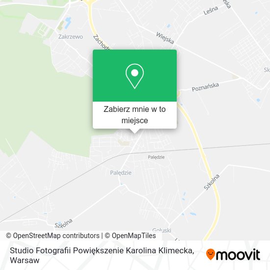 Mapa Studio Fotografii Powiększenie Karolina Klimecka