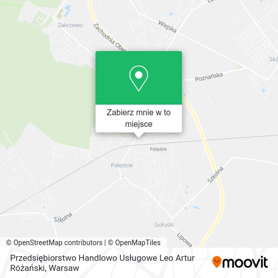 Mapa Przedsiębiorstwo Handlowo Usługowe Leo Artur Różański