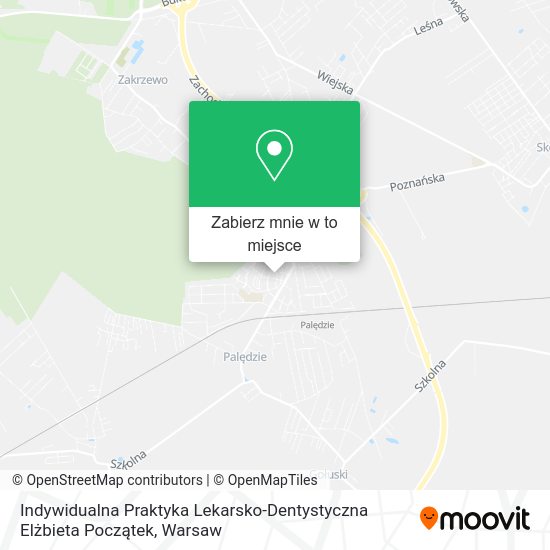 Mapa Indywidualna Praktyka Lekarsko-Dentystyczna Elżbieta Początek