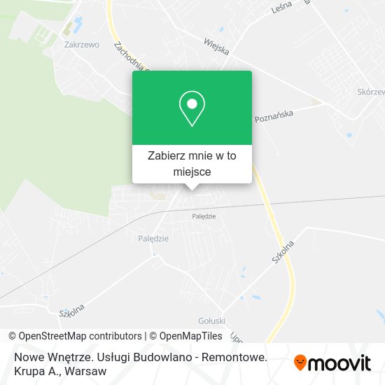 Mapa Nowe Wnętrze. Usługi Budowlano - Remontowe. Krupa A.