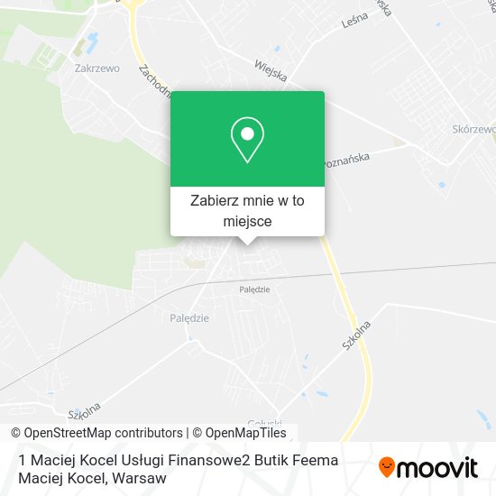 Mapa 1 Maciej Kocel Usługi Finansowe2 Butik Feema Maciej Kocel