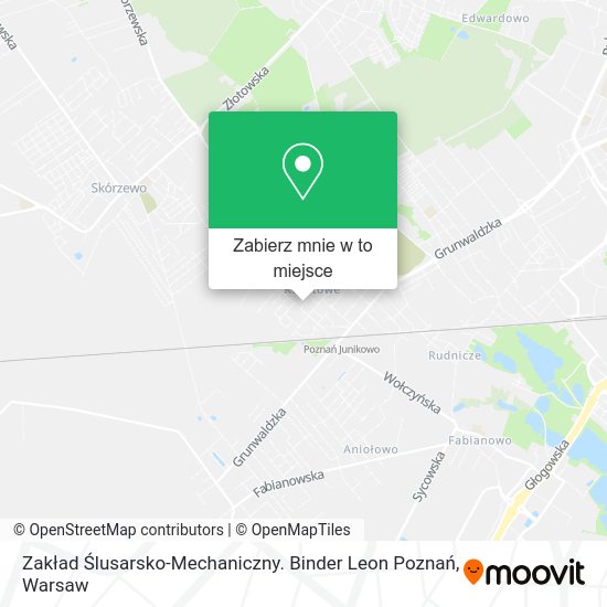 Mapa Zakład Ślusarsko-Mechaniczny. Binder Leon Poznań