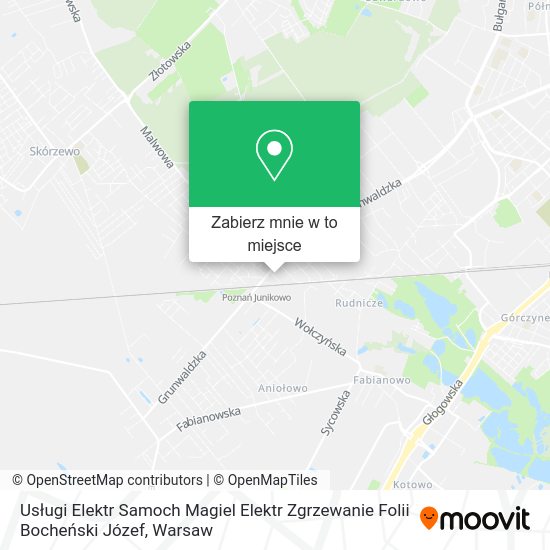 Mapa Usługi Elektr Samoch Magiel Elektr Zgrzewanie Folii Bocheński Józef