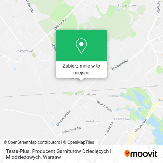 Mapa Testa-Plus. Producent Garniturów Dziecięcych i Młodzieżowych