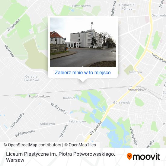 Mapa Liceum Plastyczne im. Piotra Potworowsskiego