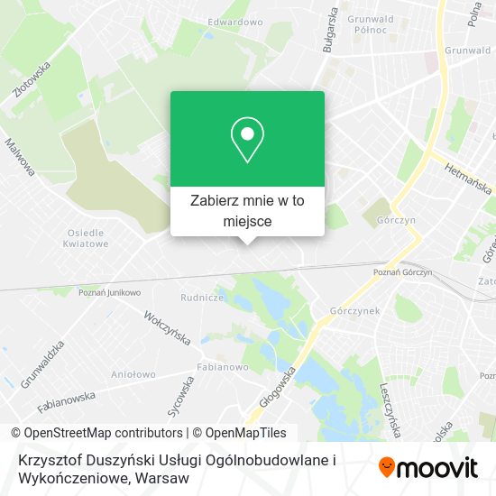 Mapa Krzysztof Duszyński Usługi Ogólnobudowlane i Wykończeniowe