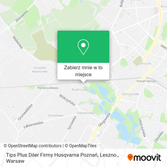 Mapa Tips Plus Diler Firmy Husqvarna Poznań, Leszno.