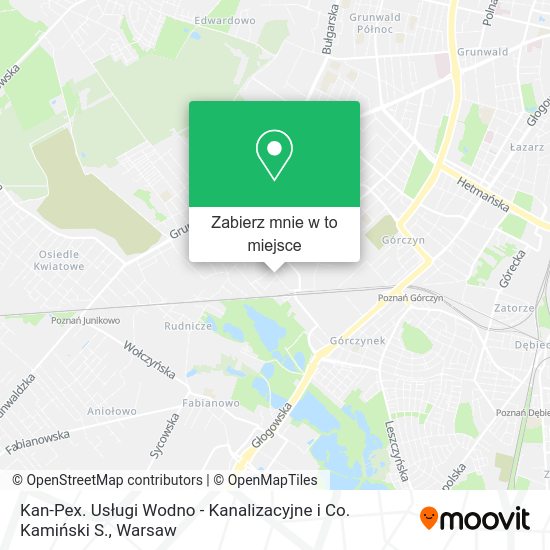 Mapa Kan-Pex. Usługi Wodno - Kanalizacyjne i Co. Kamiński S.
